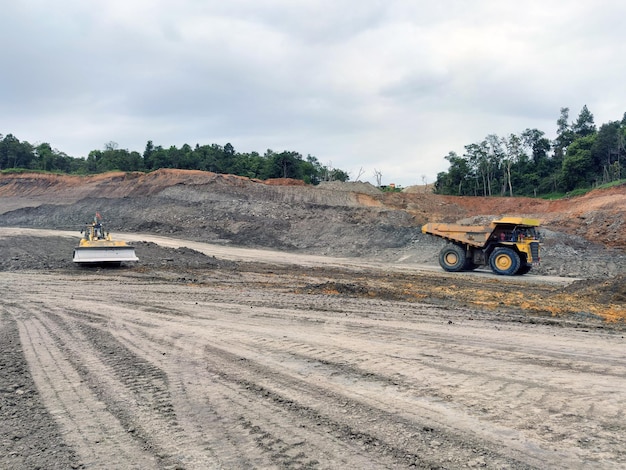 Open pit mine, extractive industry for coal