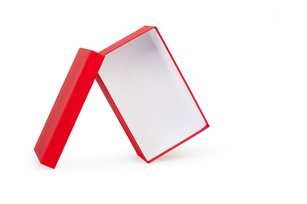 An open red box