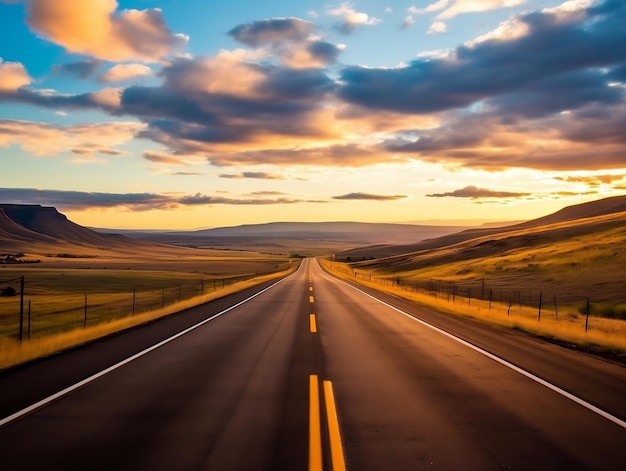 An open road disappearing into the horizon capturing the sense of endless possibilities