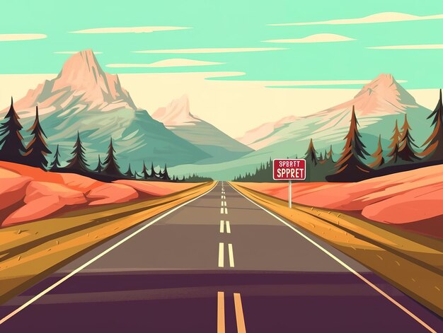 Photo the open road illustration