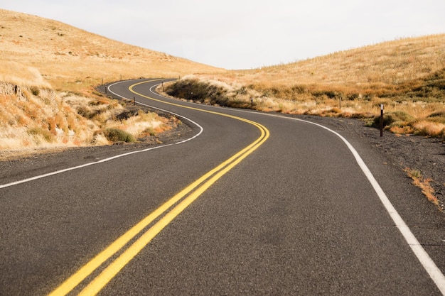 Open Road Two Lane Highway USA Transportation North America