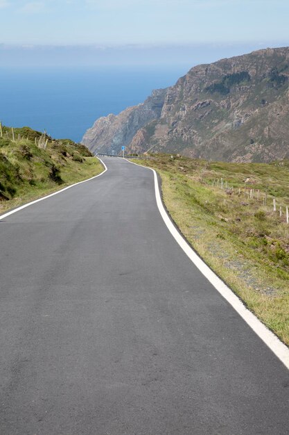 Open Road at Vixia Herbeira Cliff, Ortigueira, Galicia, Spain