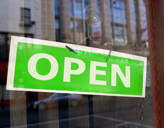 Open shop sign