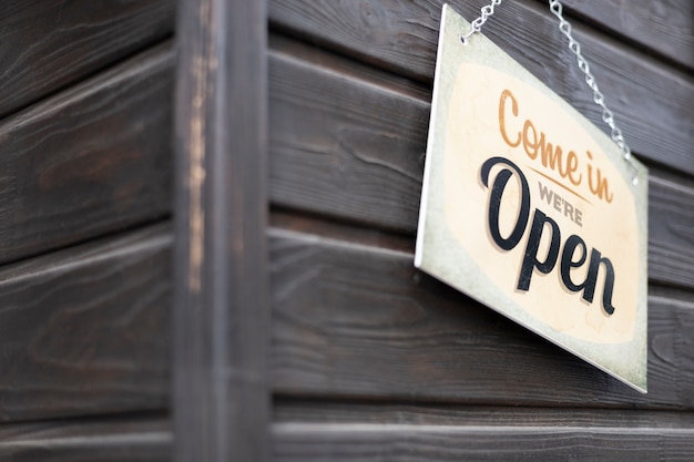 Open sign still life