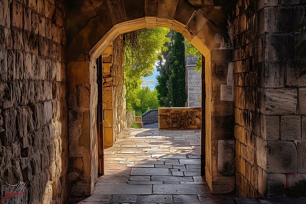 Open Stone Archway Gateway