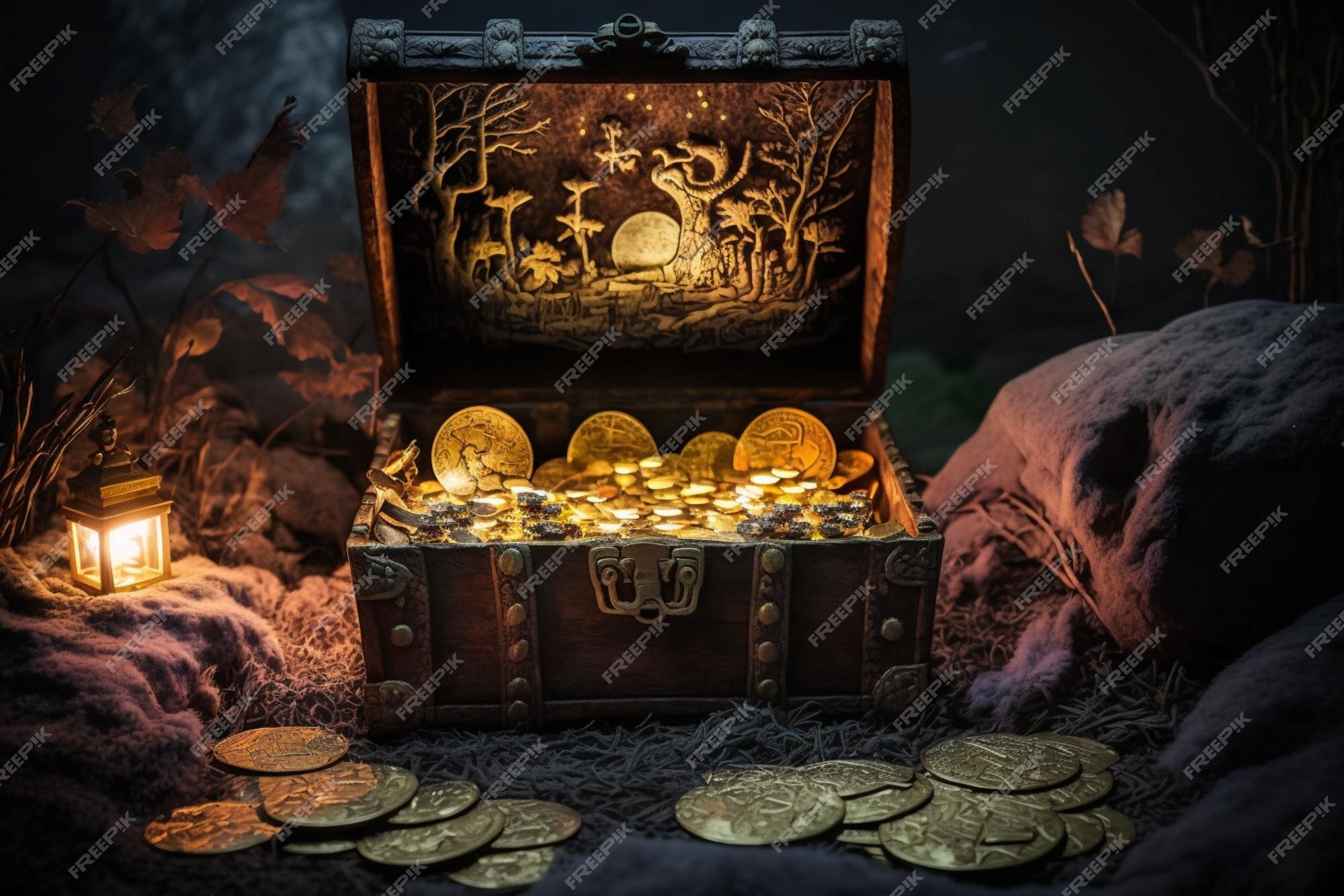 Gold treasure chest golden hi-res stock photography and images - Alamy