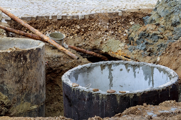 Open unsecured sewer manhole in the street