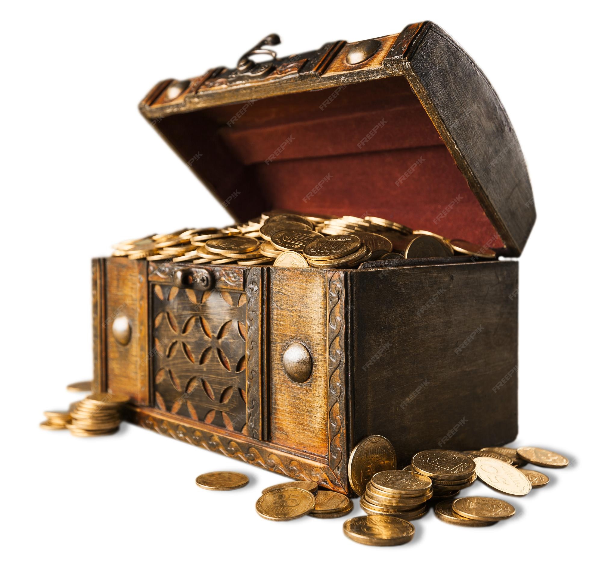 Download Treasure Chest, Gold Coins, Open. Royalty-Free Stock