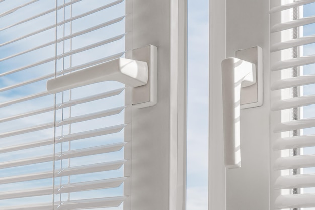 Open window PVC plastic Louver blinds