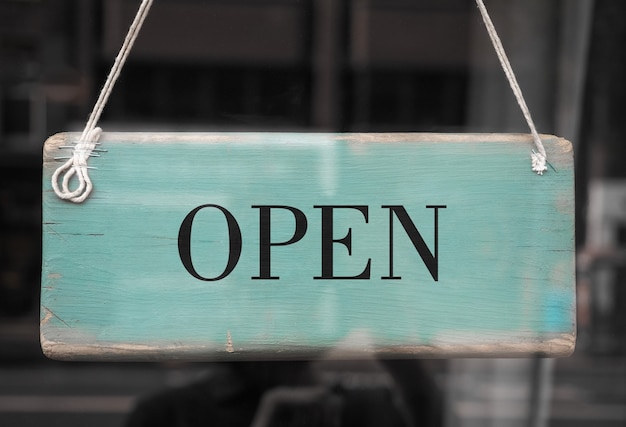 Open winkel teken