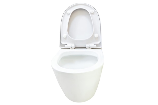 Open wit toilet met spoel