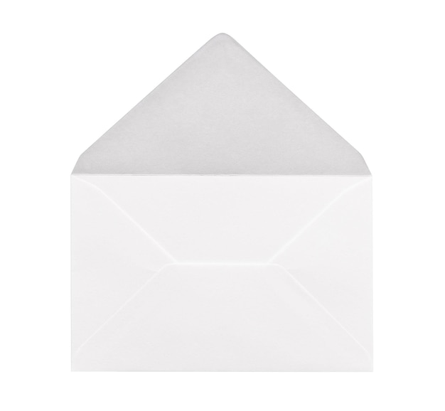 Open witte envelop die op een brief wacht