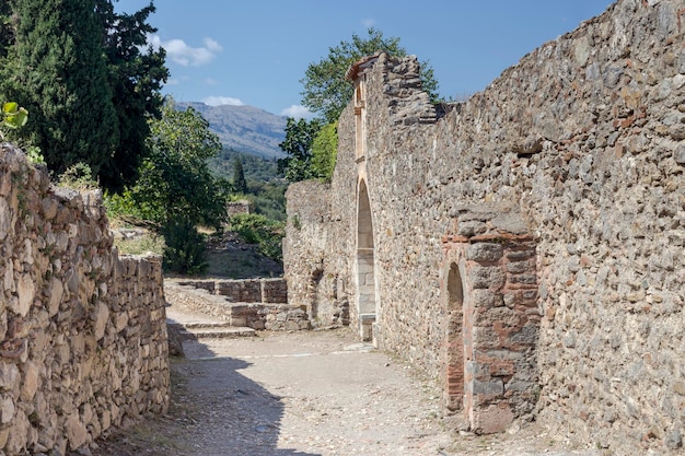 Openair museum Mistras The medieval city in Greece near town Sparta