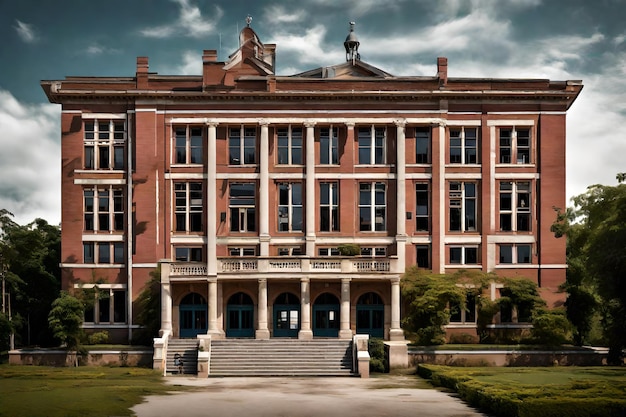 Foto openbaar schoolgebouw ai gegenereerd