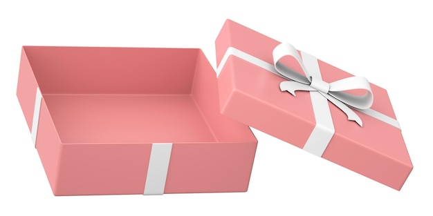 Opened gift box 3D gift box 3D illustration