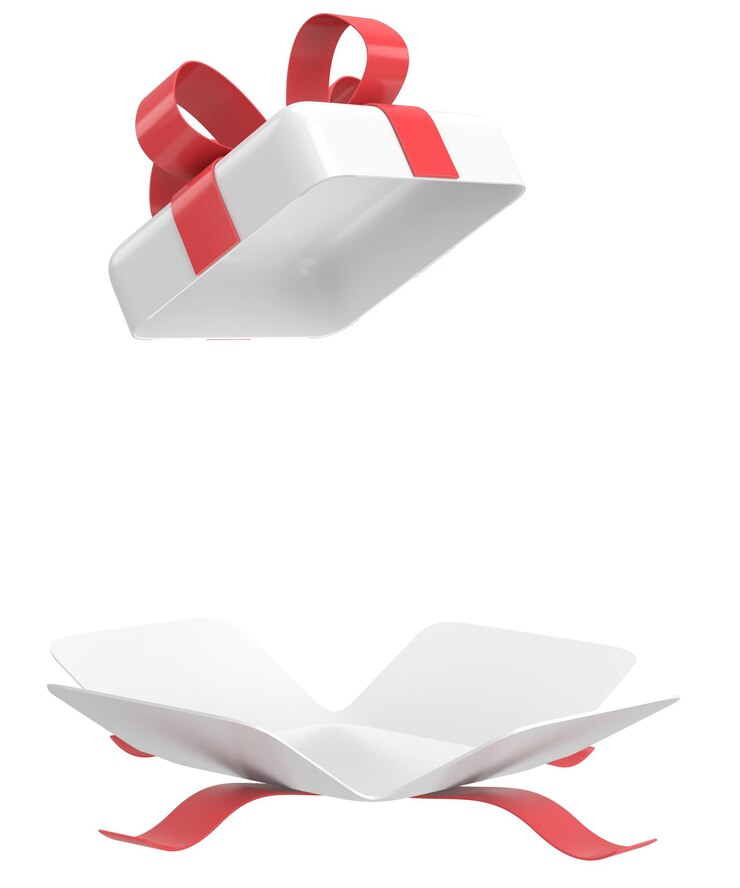 Photo opened gift box 3d gift box 3d illustration