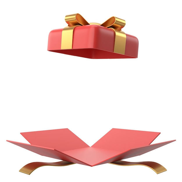 Opened Gift Box 3D gift box 3D illustration