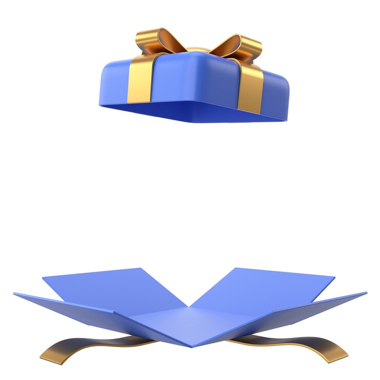 Photo opened gift box 3d gift box 3d illustration