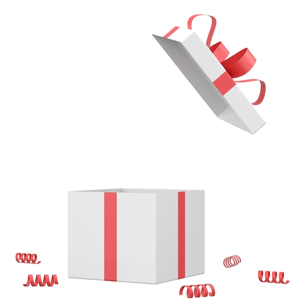 opened gift box 3d gift box 3d illustration