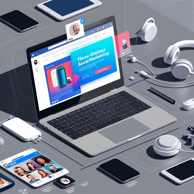 응용 프로그램 아이콘으로 노트북을 열고 기술 장치 및 앱 버튼으로 통신 및 상호 작용 개념 모바일 장비 컴퓨터 디스플레이 멀티미디어 태블릿 프로그램 소프트웨어