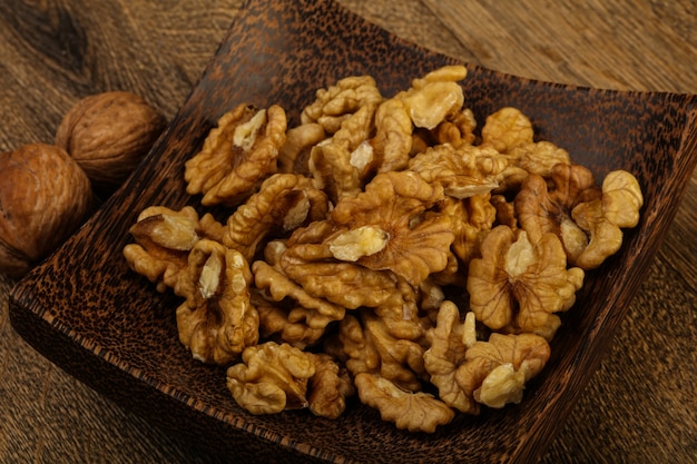 Opened walnuts