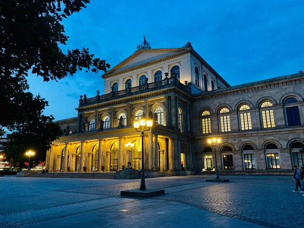 Photo oper in hannover at night