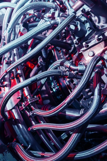 operational gas turbine engine of a jet aircraft