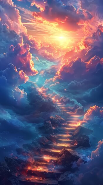Opgaande trap naar de hemel
