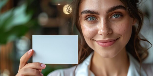 Opgewonden Aziatische vrouw met een creditcard mockup voor transactie geld kijken naar lege kopie ruimte over geïsoleerde gele achtergrond Gelukkige glimlach meisje hand vasthouden Betaling aankoop en financieel concept