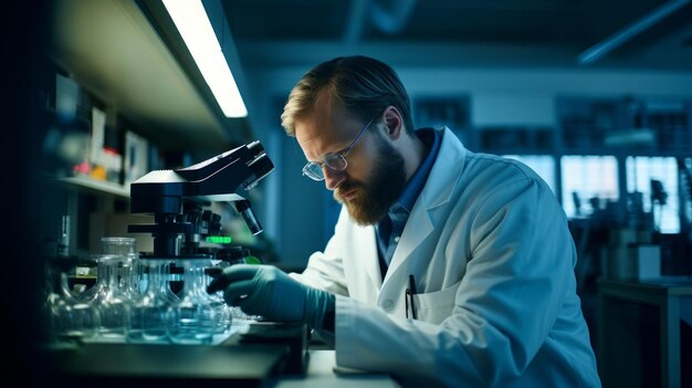Opgewonden biologische opwinding van wetenschappelijke exploratie laboratoriumapparatuur en materialen hint