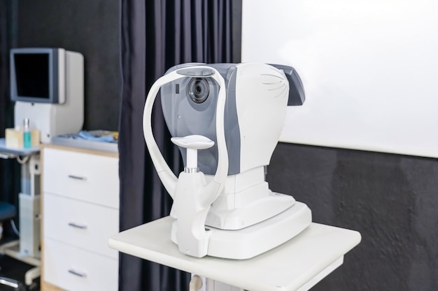 Ophthalmology clinic equipment Slit lamp examination. 