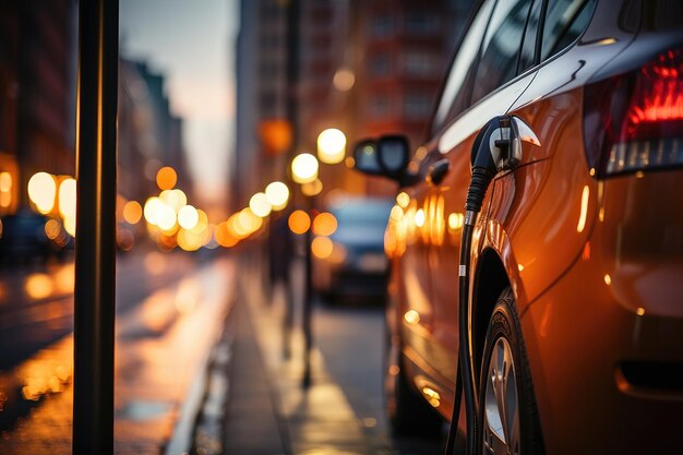 oplaadstation voor een elektrische auto professionele fotografie