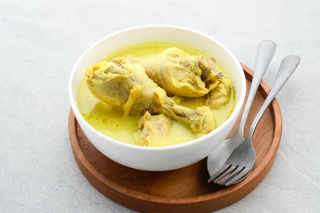 Opor Ayam Indonesian traditional food made from chicken cooked with coconut milk and spices
