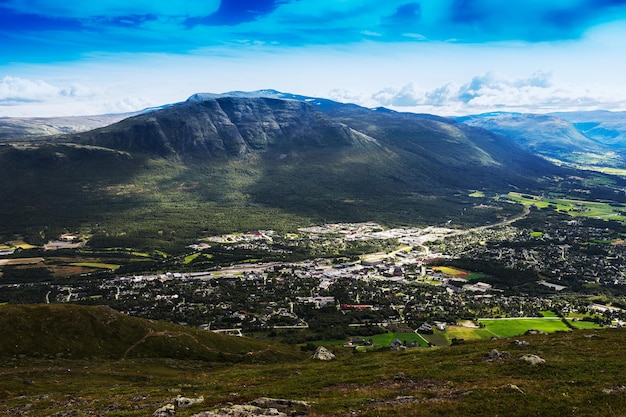 Oppdal bergdal landschap achtergrond hd