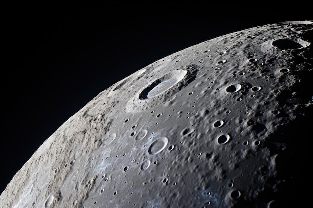 Oppervlak van de maan Textuur en achtergrond Concept van ruimte en astronomie