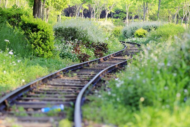 Foto oppervlakte van spoorwegen