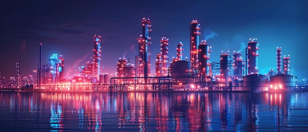 Opslagtanks worden gebouwd in petrochemische fabrieken die een frame vormen van de infrastructuur voor de vorming van industriële energie.