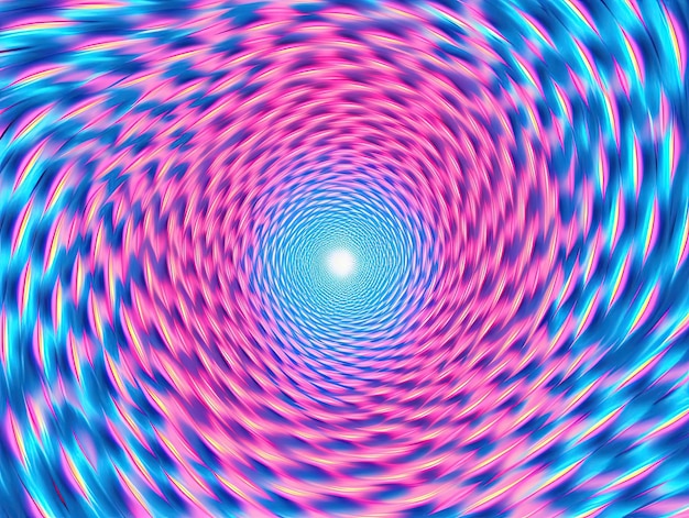 оптическая иллюзия с радужным градиентом в стиле светло-фиолетового и лазурного
