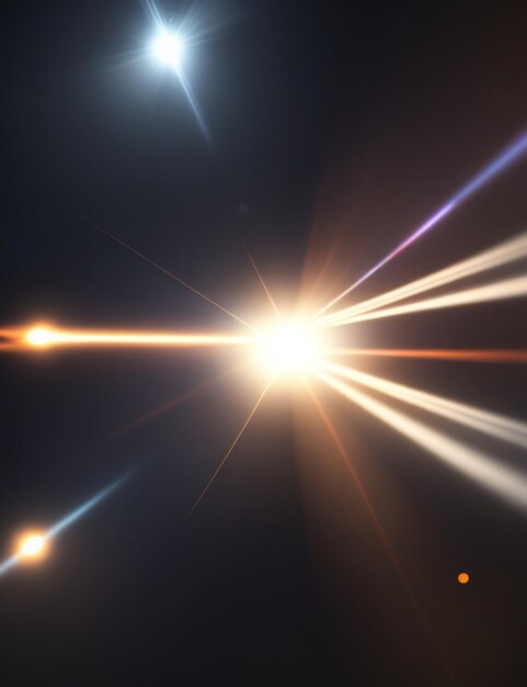 Photo optical lens flare effect 4k resolution