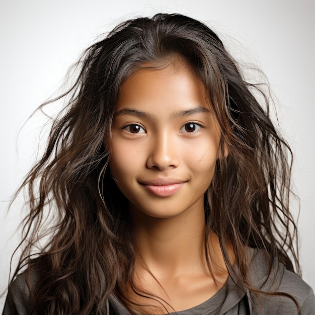 Optimistic Nepali Girl with Hopeful Expression