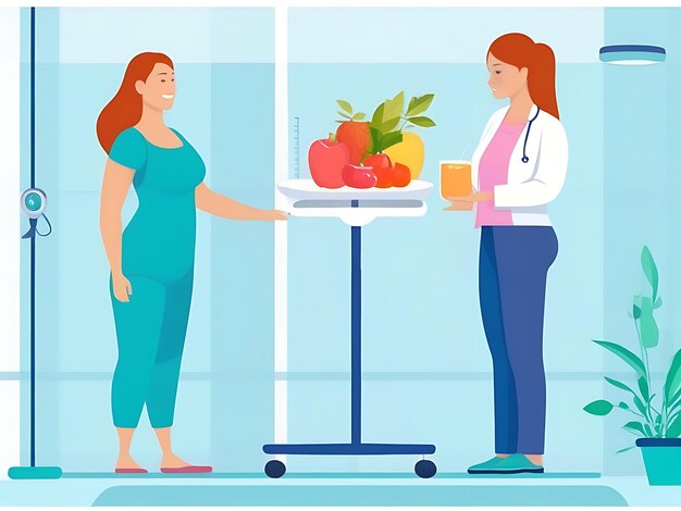 Optimizing Health Nutritionist Measures Patient Weight on Medical Scales in Clinic