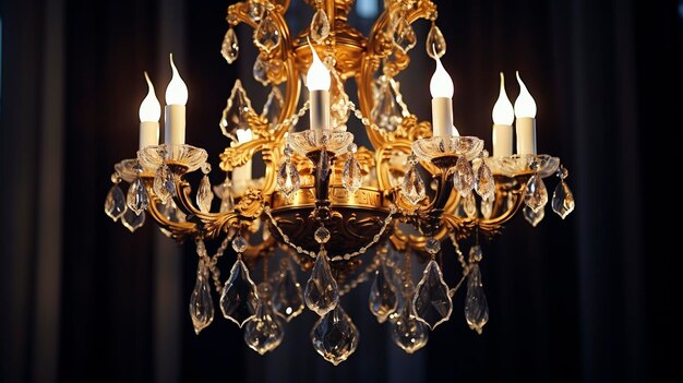 Opulent Gold Chandelier