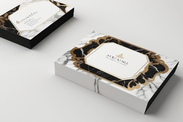 Photo opulent marble design elegant marble accents business card