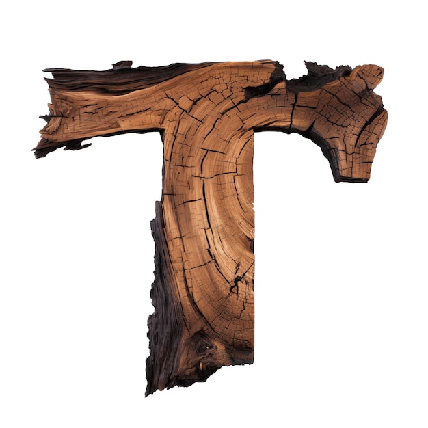 Foto opvallende illustratie van een houten letter t met een hoge resolutie van een houden letter t tegen een vlakke oppervlakte