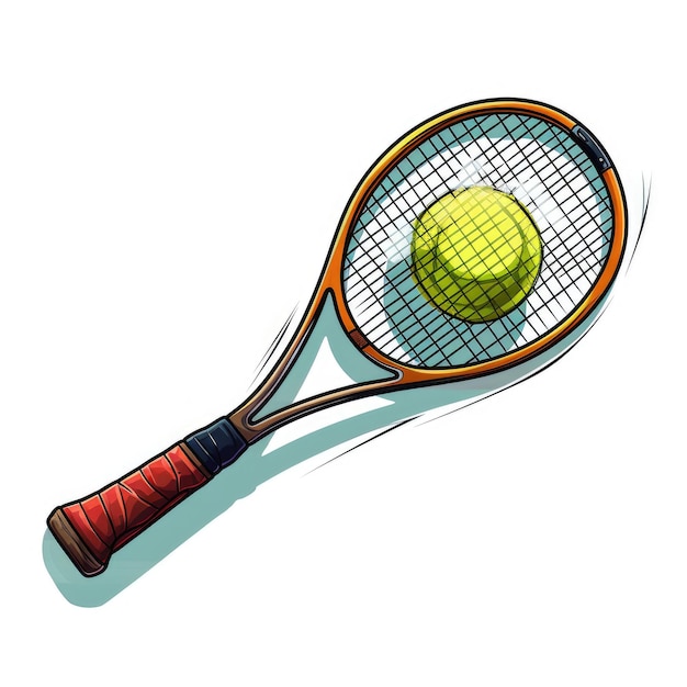 Opvallende vectorcollectie dynamische tennisracketbal clipart