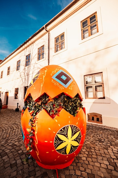 Nagyvarad라고도 하는 요새가 있는 Oradea Romania와 배경에는 Catedrala Episcopala invierea Domnului Western Transylvania in Romania