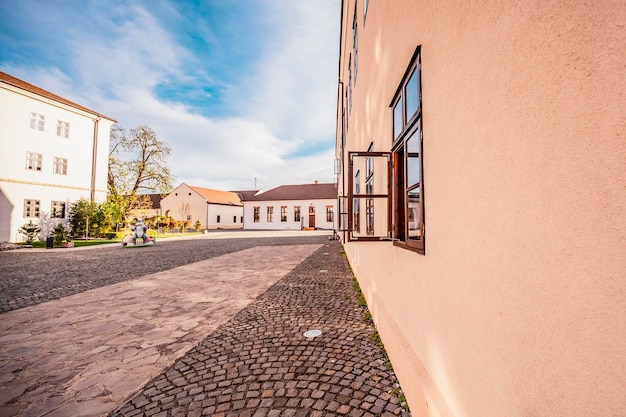 Oradea Romania with Fortress also known as Nagyvarad and in the backround Catedrala Episcopala invierea Domnului Western Transylvania in Romania