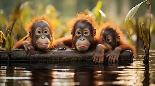 Orang-oetanwelpen close-up