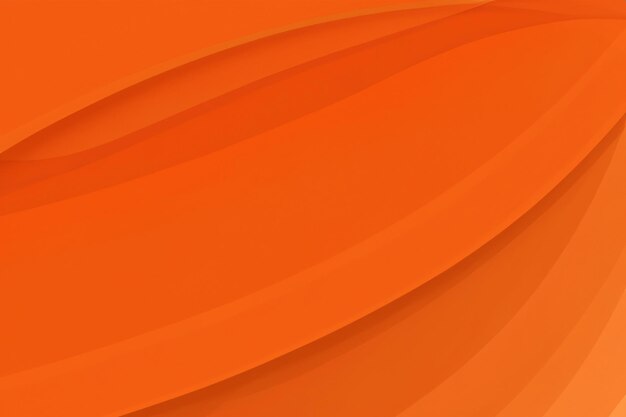 The orange abstract background consists of smooth lines
