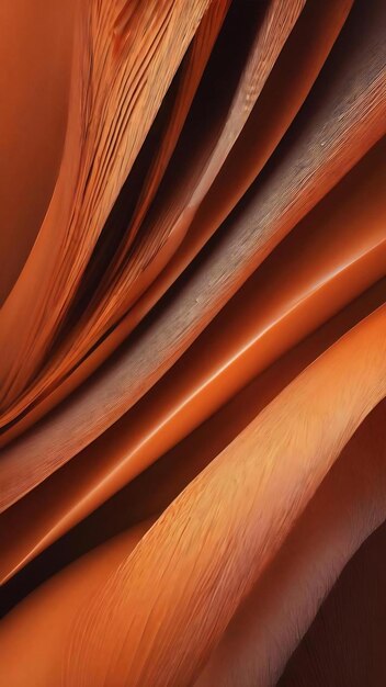 The orange abstract background of smooth lines wallpaper